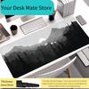 Gray Forest Mountain View Table Cushion Mouse Pad Large Gaming Non-slip Seamed Extended Pads Gamer Keyboard Office Accessorie