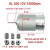 12V 6V 24V Motor Barn Elektrisk Bilmotor RS550 RS390 Motor