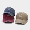 Literary soft top cute smiley face embroidery cap women's autumn outdoor sun protection visor men's fashion baseball cap tide