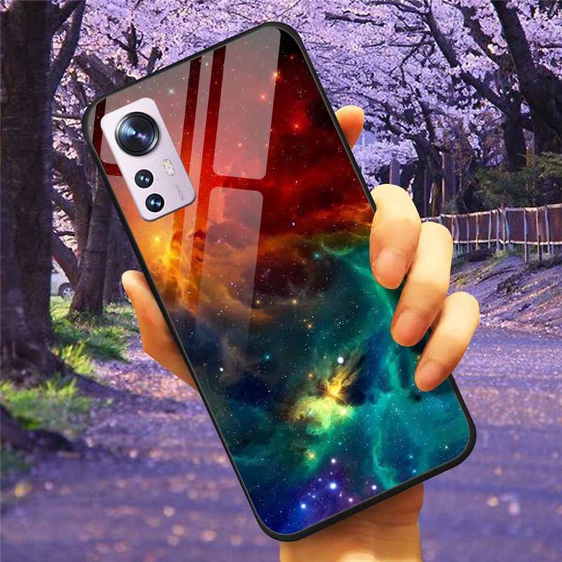 For Xiaomi 12T / 13T Case Tempered Glass SPACE Marble Luxury Hard Back Cover for Xiaomi 13T Pro / 12TPro Bumper for Xiaomi13T