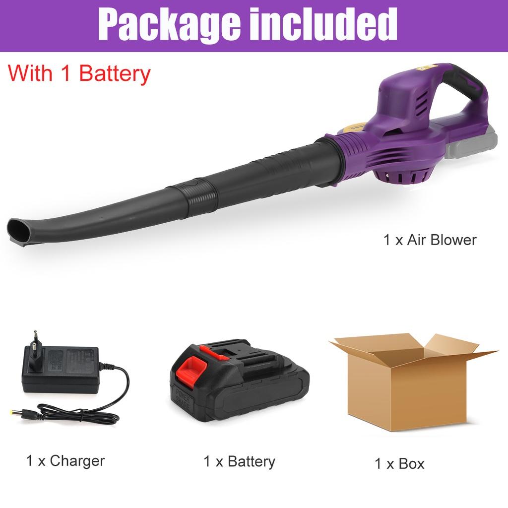 2000W 2 Gears Cordless Electric Air Blower Handheld Leaf Blower Dust Collector Sweeper Garden Power Tools
