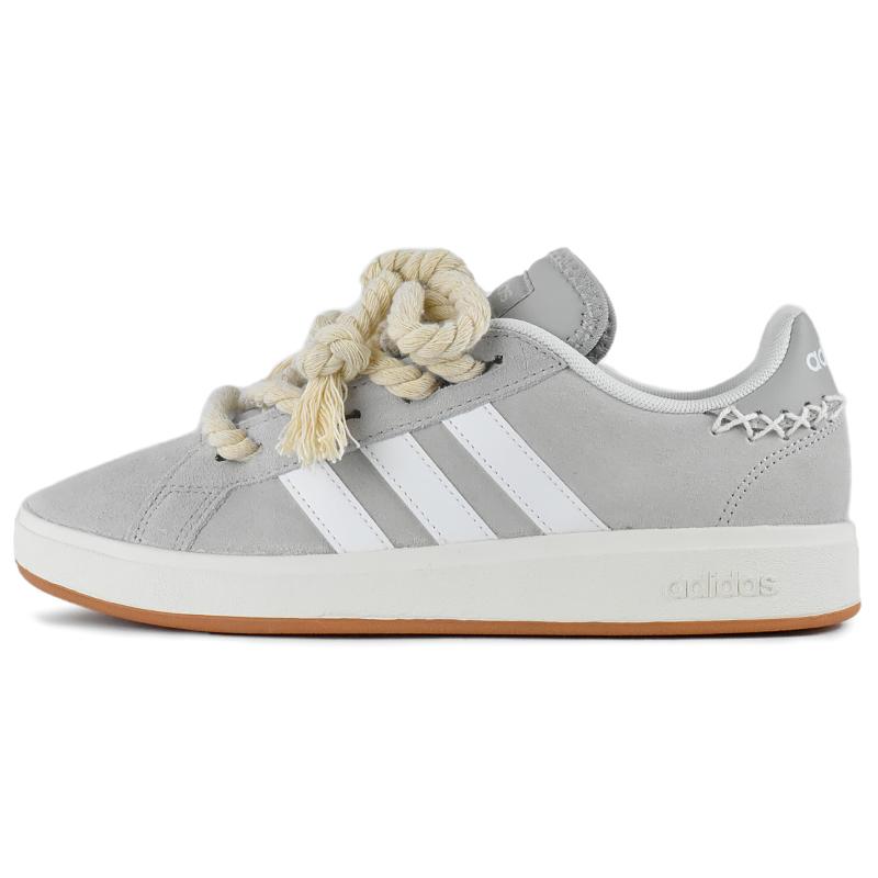 

Adidas Grand Court Base 00s Gray Clouds Slip Resistant Abrasion Resistant Low top Skateboard Shoes Unisex Gray White IH6185(Team96-) 36