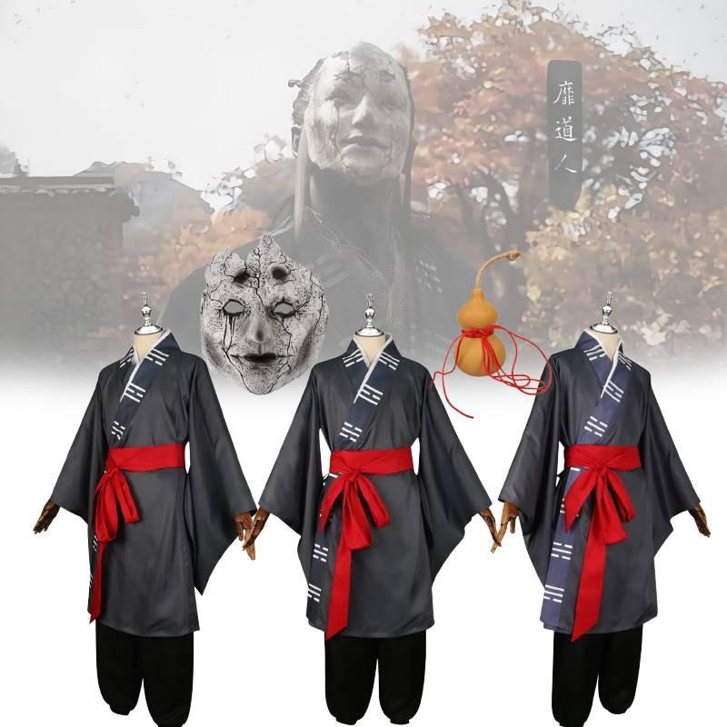 Black Myth Wukong Cosplay Set Game Role Play Party Retro Taoist Costume Robe