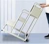 Industrial Mobile Warehouse Ladder with Wheels - Integrated Step Platform for Stocking and Shelf Access