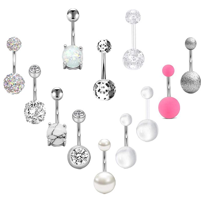 Neues Produkt 12-in-One Soft Pottery Balls Ackli Yayli Multi-Navel Nail Nabelring Punktion Schmuck