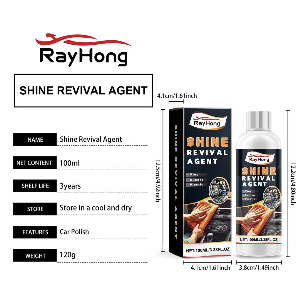 Plastic Restorer Revitalizer Car Interior Cleaning Polishing Brightening Back To Black Agent Spray Rubber Plastic Stain Coating