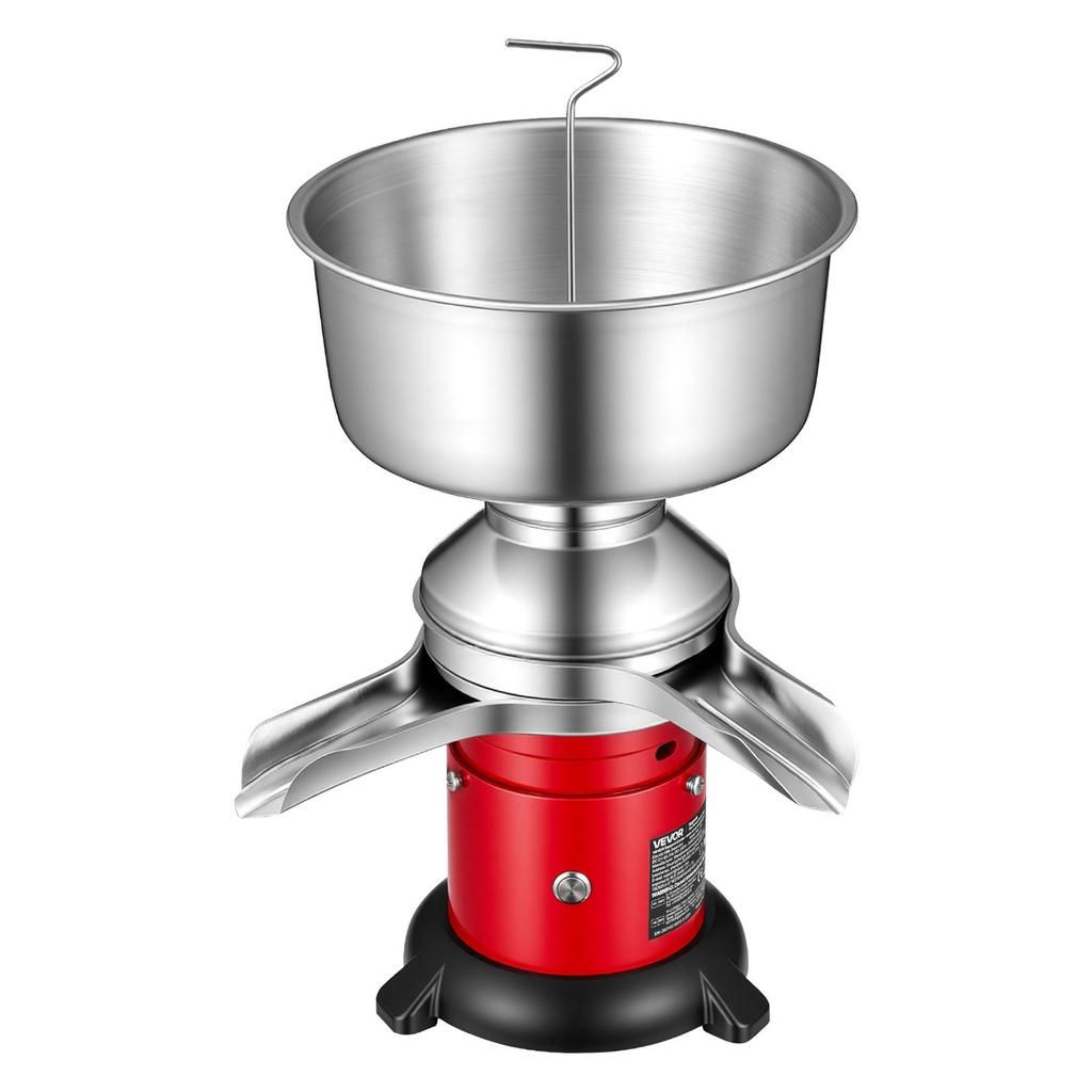 Electric Milk Cream Separator, 60L/H Output 10500RPM Milk Cream Centrifugal Separator, 304 Stainless Steel Goat Cow Milk Skimmer Separating Machine
