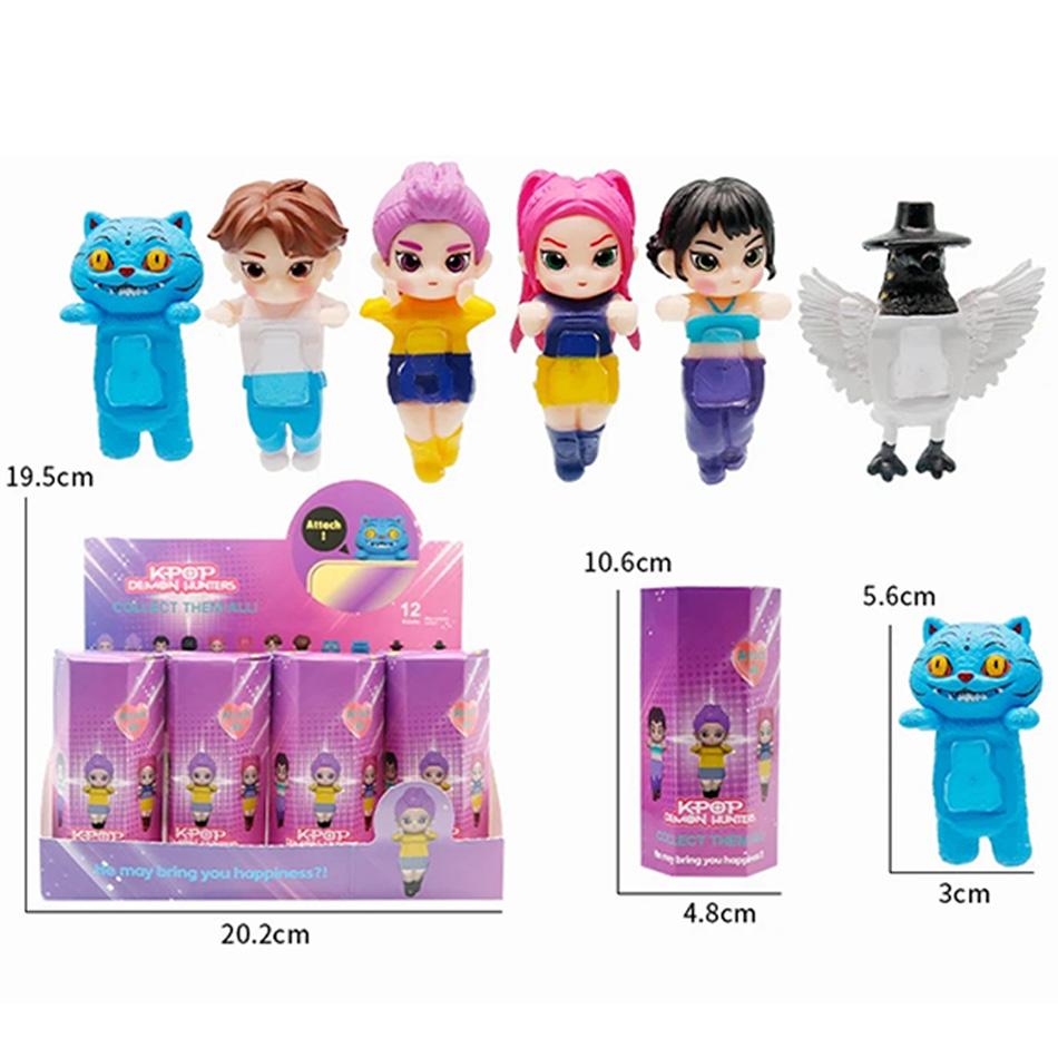 Demon Hunters Anime Figure Mini Toys   Kpop Cute PVC Mystery Box Collectible Doll Model Desk Decoration Gifts
