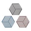 4/6Pc Silicone Trivet Mat And Hot Pads Hexagon Heat Resistant Multifuntion Kitchen Tool Counter Mat Silicone Placemat Pot Holder