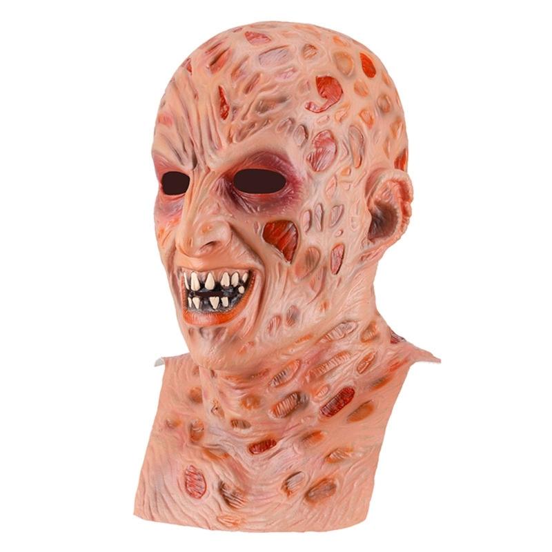 Masque de Freddy Krueger Costume d'Horreur Authentique pour Accessoire de Costume d'Halloween Tueurs Masque Effrayant de Film d'Horreur
