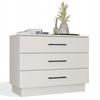 Cómoda Amber 3S Mueble Cachemir Beige 3 Cajones Para Dormitorio Sala de Estar 85X66X40