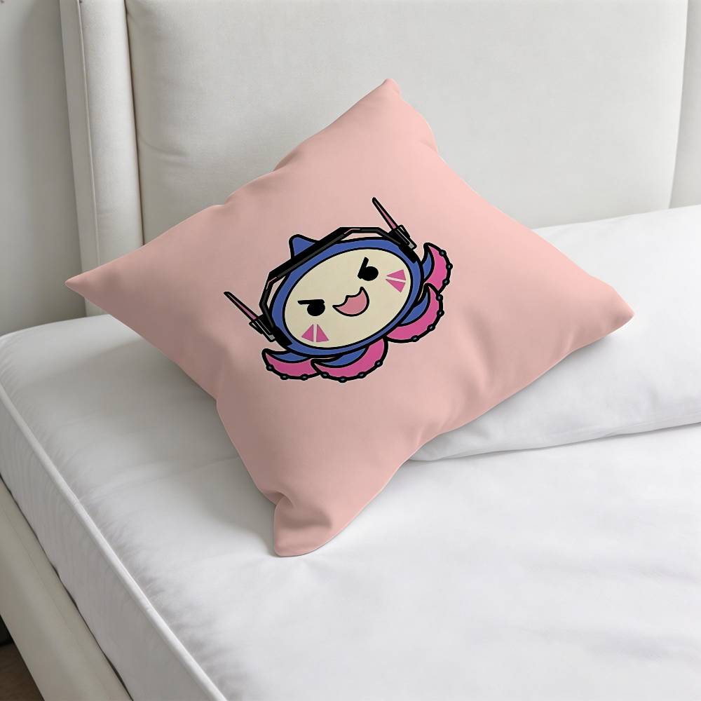 Cute DDVA OOverwatch  Square Pillow Cover Decorative Throw Pillow Case for Sofa Couch Bed Home Car Living Room Decoration