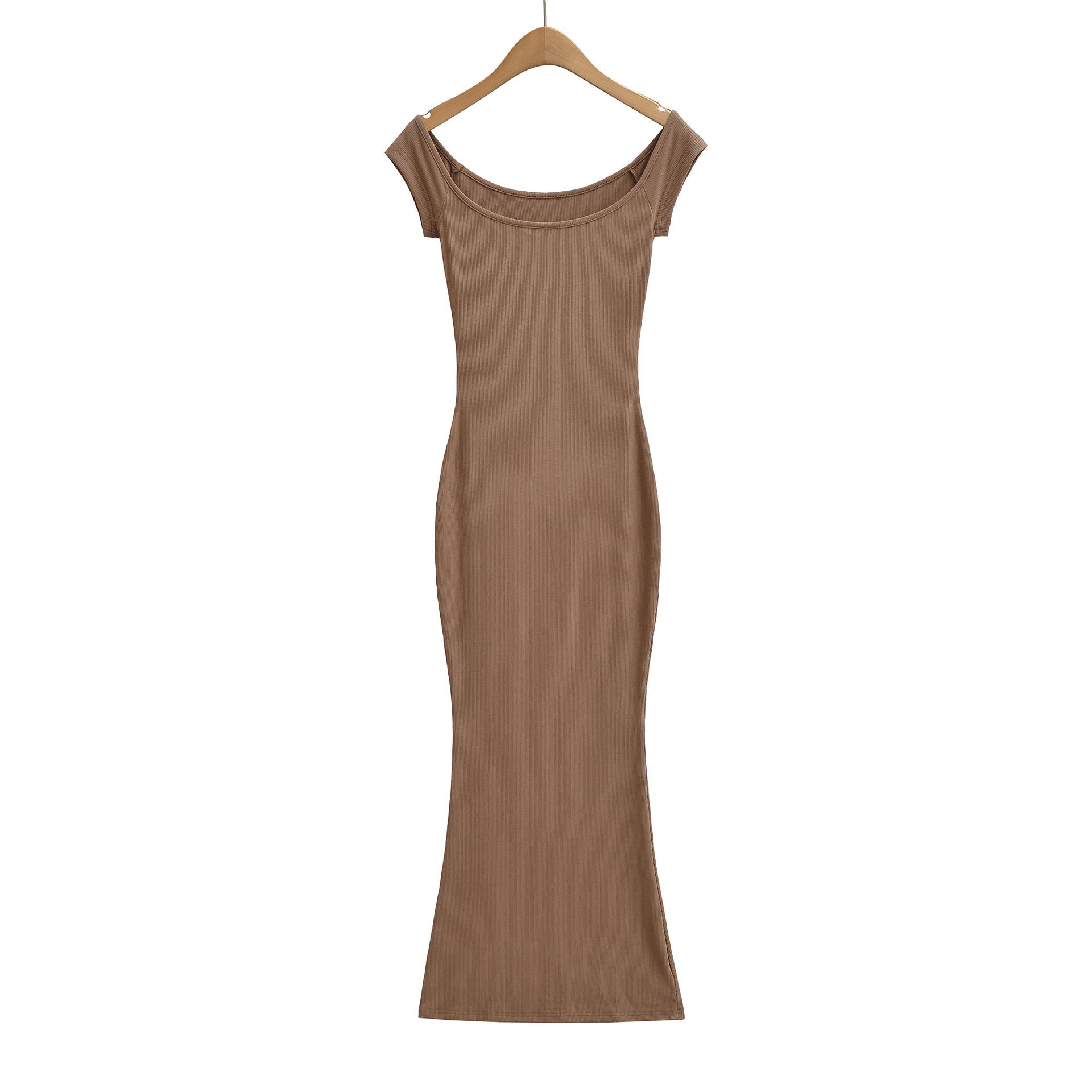 

Elegant Fishtail One-Shoulder Maxi Dress for Women - Summer Bodycon Style Small