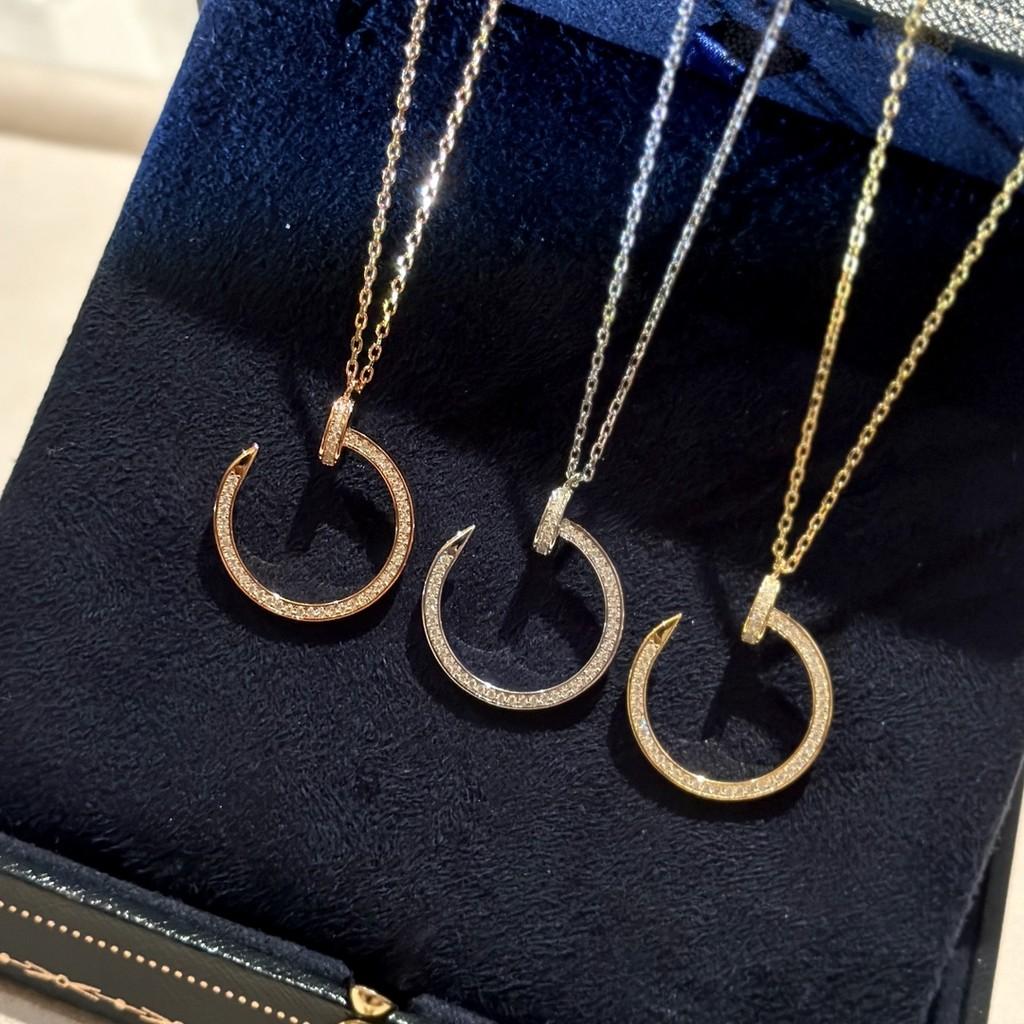 Nail Necklace Made of Imported Platinum Material with Micro Inlaid Imported High Carbon Diamonds Brands: Highest Craftsmanship Jewelry Level