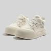 Women's High-top White Fleece Sneakers New Winter Casual Shoes Warm Cotton-padded Shoes Round Toe Snow Boots