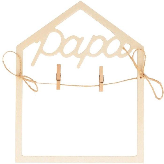 Cadre en bois 2D, Papa