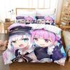 3D Print Anime Kawaii Girls Minato Aqua Bedding Set Single Twin Full Queen King Size Bed Set Adult Kid Bedroom Duvet cover Sets