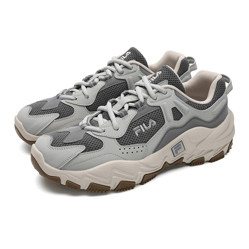 Fila Ravagement 2S Retro Classic Trendy Casual Sports Comfortable Versatile Wear-Resistant Low-Top Dad Shoes Men Sneaker Smoke-Gray F12M522122F-QD