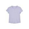 Nike Dri-Fit One Classic Short Sleeve Top Fashion Logo Women Tops Purple FN2799533
