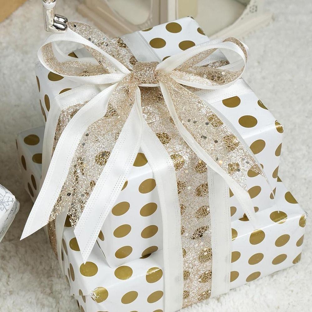 Bow Making Christmas Mesh Ribbon DIY Craft Xmas Tree Ribbon  Christmas Decor