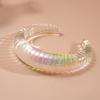 AB Colorful Acrylic Opening Bangle Irregular Large Resin Bracelet Fashion Wide Cuff Bracelet  Women