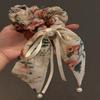 1PC Super Fairy, Pearl, Butterfly, Ribbon, Small Intestine Loop, Sweet, Girl, Tie Marble Hair Rope, Premium, Ponytail, Temperame