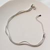 Extra Fine Women's Titanium Steel Snake Bone Chain Bracelet/Anklet - Non-Fading, Simple, Light Luxury, Versatile, and Stackable.