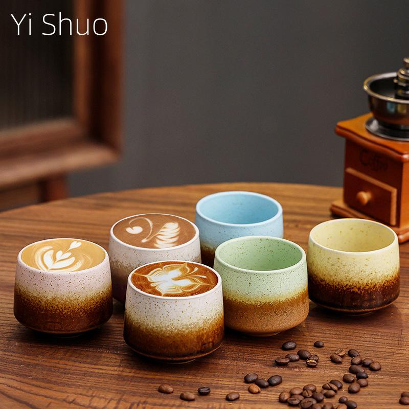 Ceramic Cup Kiln Change Cup Master Cup Japanese Teacup Coarse Pottery Retro Concentrated Coffee Mug Single Mug
