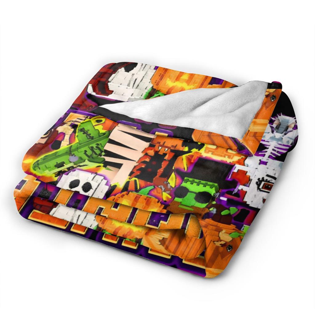Every Spooky Brainrot Steal a Brainrot Game Knitted Blanket Flannel Warm Throw Blanket for Car Sofa Couch Bedspread