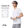 Li-Ning Fashion Versatile Solid Color Logo Round Neck Pullover Short Sleeve T-Shirt Men tops White ATSW621-2
