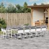 Vidaxl 15-Cz. Garden Furniture Set With Cushions, White, Textilene