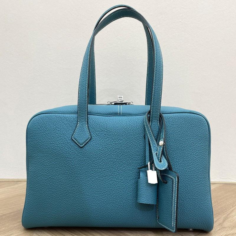 2025 Neue TC Leder Victoria Tasche Leder Damen Tasche Boston Tasche Pendler Große Kapazität Schultertasche Handtasche