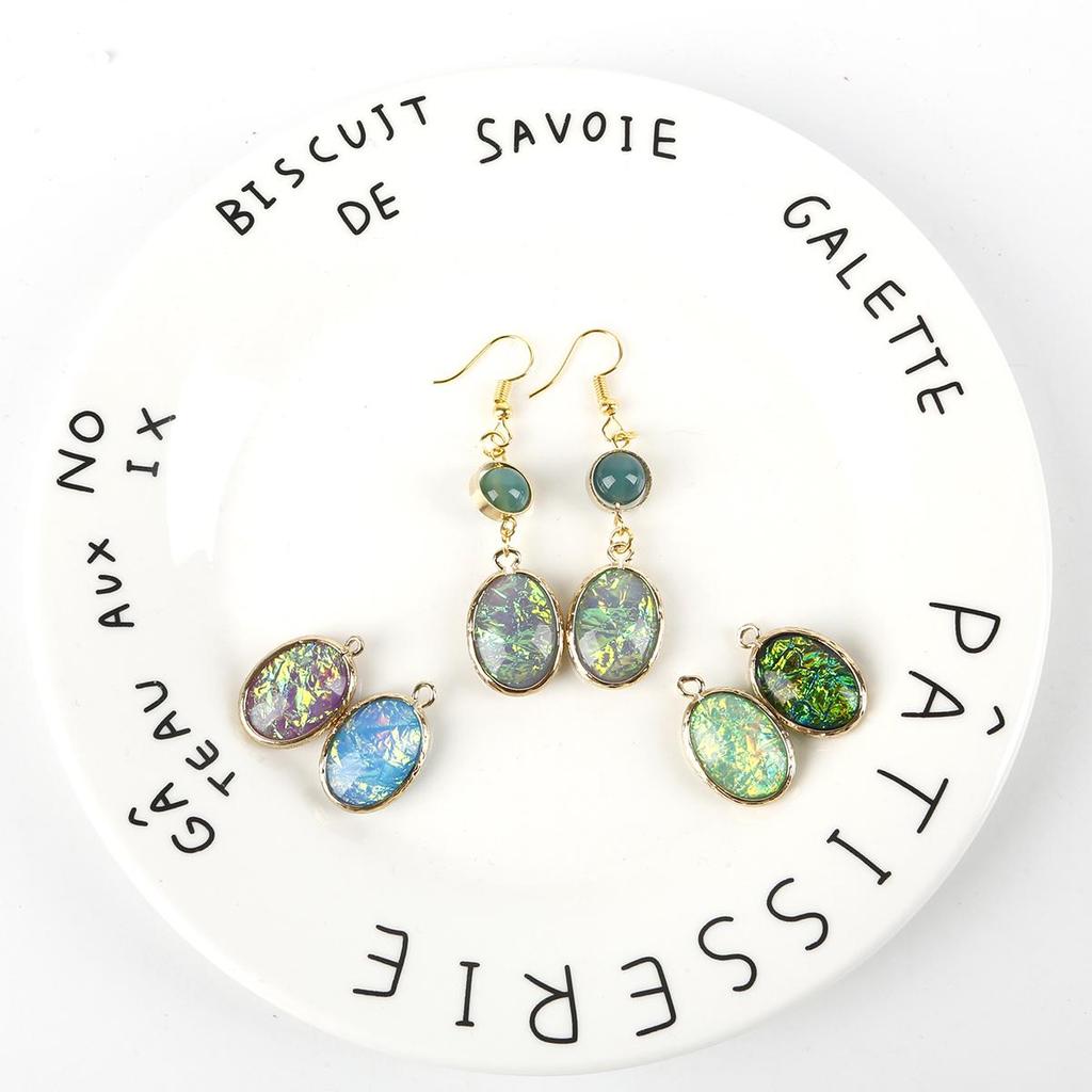 2 szt. Wisiorki z żywicy Charms w kształcie kropli wody na naszyjnik DIY kolczyki biżuteria akcesoria