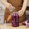 2-Piece 1L Glass Fermentation Set – Pickling Jar with Weights and Airlock for Sauerkraut, Kimchi, Kombucha, and Pickles