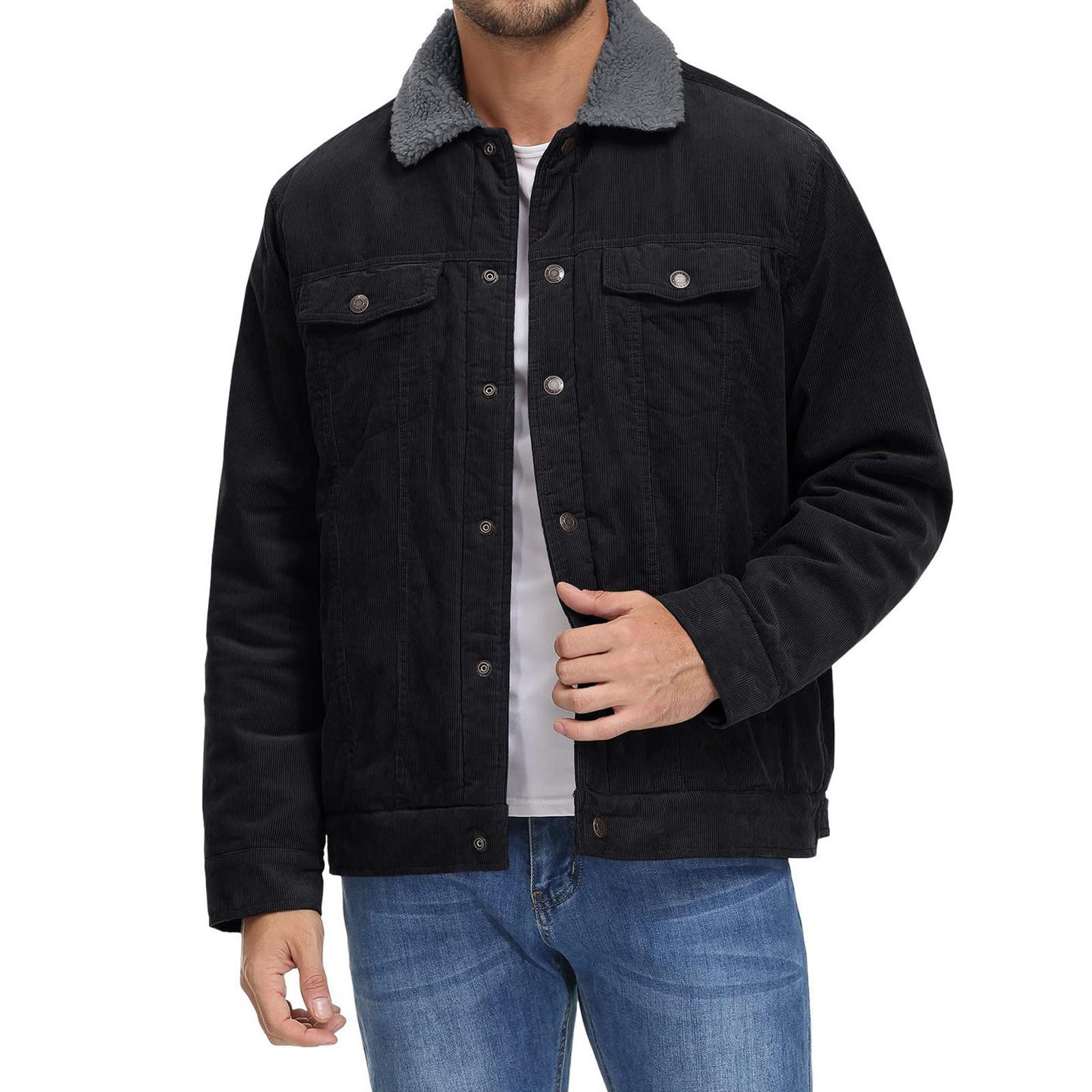 

Мужская зимняя вельветовая куртка-дальнобойщик, хлопковые рабочие пальто-карго, повседневные M