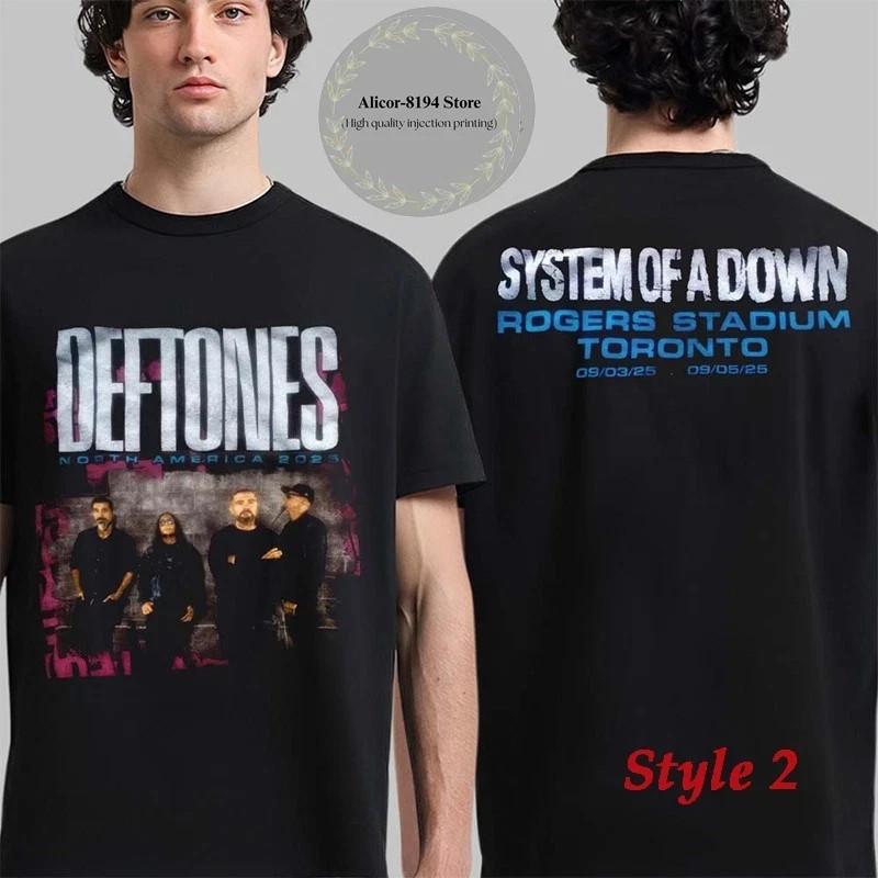 

System Of A Down X Deftones Торонто Канада 2025 3 и 5 сентября 2025 г. Футболка Унисекс Футболка S