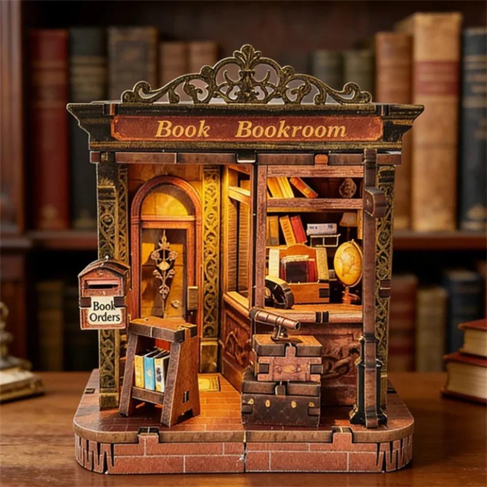 DIY Wooden Mini Casa Japanese Tavern Miniatures With Lights for Friends Birthday Gifts Home Decoration Crafts