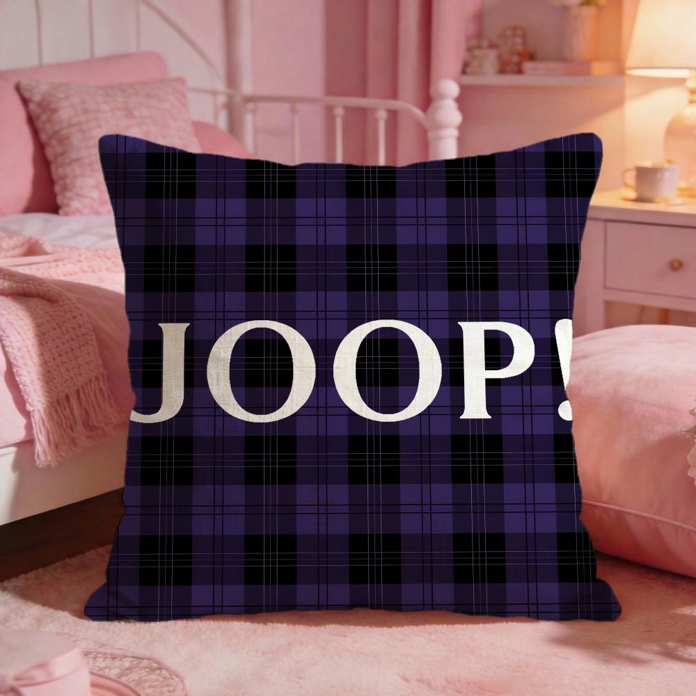 JJoopS Brand Classic Logo Cushion Cover Premium Comfort Reversible Pillow Cove Two In One Design For Any Room Car Interior