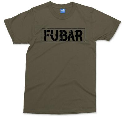 FUBAR T-shirt Military Men's Army Veteran Vet Tee Retro Style Funny Soldier Top