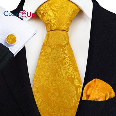 Dreiteiliges Set mit Paisley-Mode-Business-Krawatte für Herren, inklusive Krawatte, Manschettenknöpfen und Einstecktuch