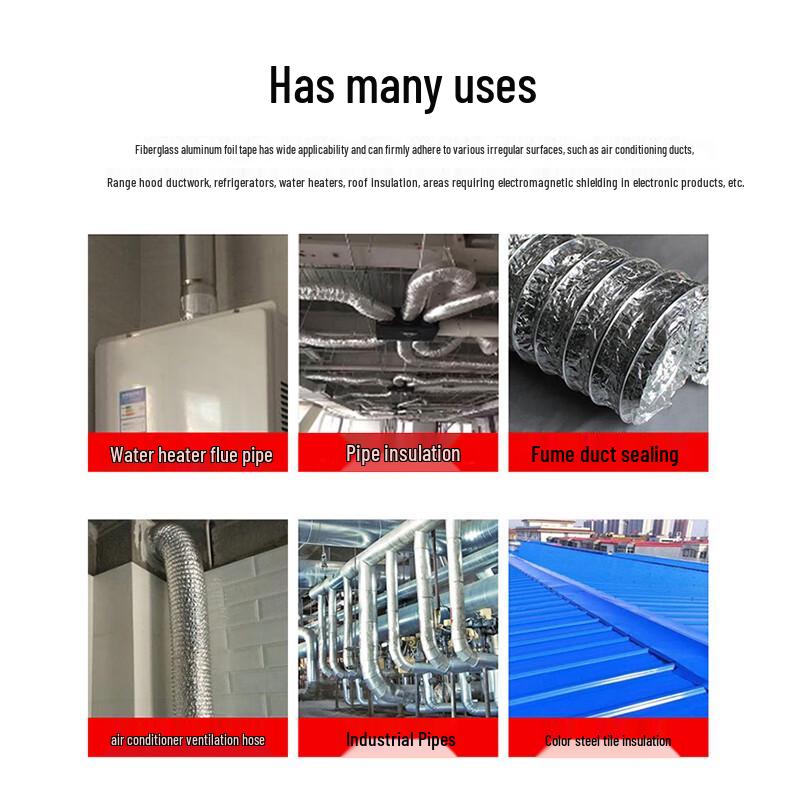 Hochtemperatur-Wasserdichtes Glasfaser-Aluminiumfolienband