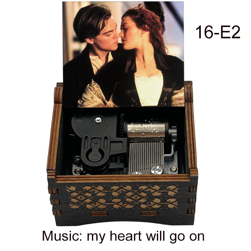 Titanic Classic Love Romantic Movie My Heart Will Go On Wooden Music Box 18 Note Melody Couple Girlfriend Anniversary Gift 3