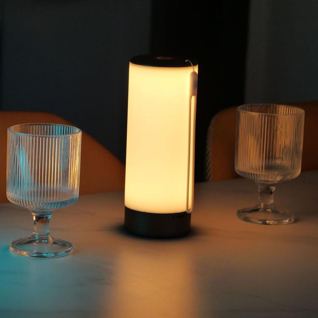 Survival Camping Lantern Rechargeable LED Touch Control Decorative Bedside Reading Lamp for Bedroom 