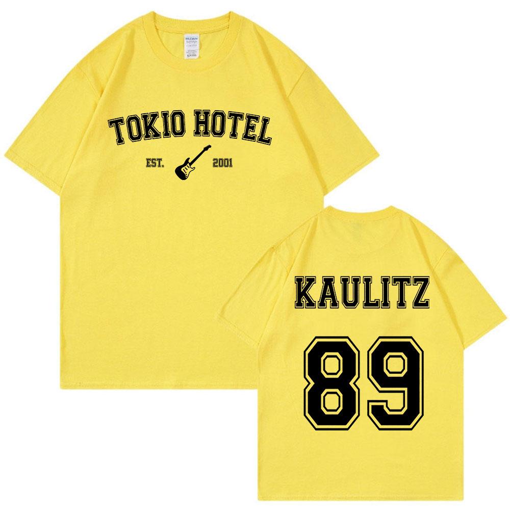 Rock Band Tokio Hotel Kaulitz Tričko Pánská Móda Neformální Tričko s krátkým rukávem Hip Hop Punk Trička nadměrné velikosti Unisex Streetwear