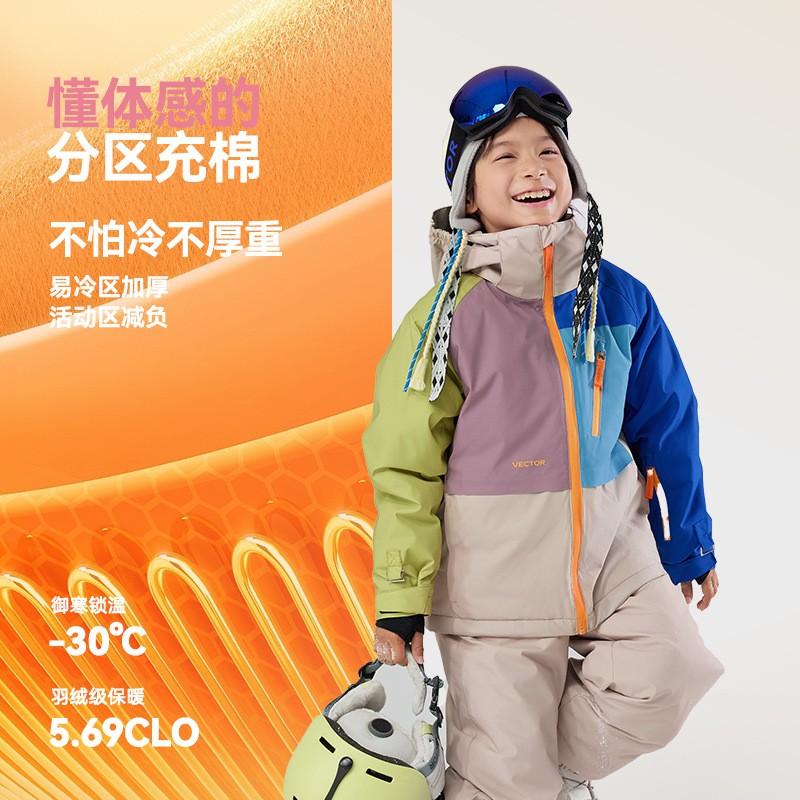 Kids Ski Suit Set Waterproof Warm Windproof Insulated Snowsuit Boys Girls Winter Outdoor Sports