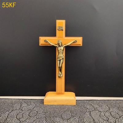 55KF Katholisches Jesus Stehendes Kruzifix Kirchen Gebet Tischplatte Dekoration