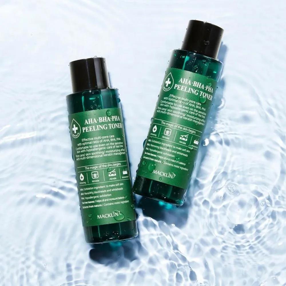 Macklin Cosmetic AHA BHA PHA Toner 150ml x 2 Gentle Exfoliating Tea Tree Soothing