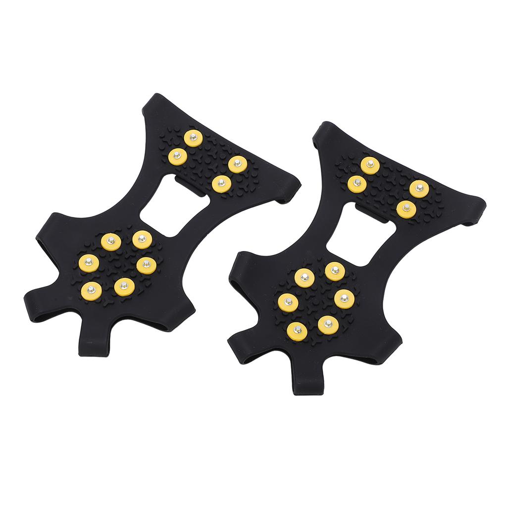 10 Tooth Outdoor Climbing Crampons Anti Slip Stainless Steel Mountaineering Ice Snow GripperM Size