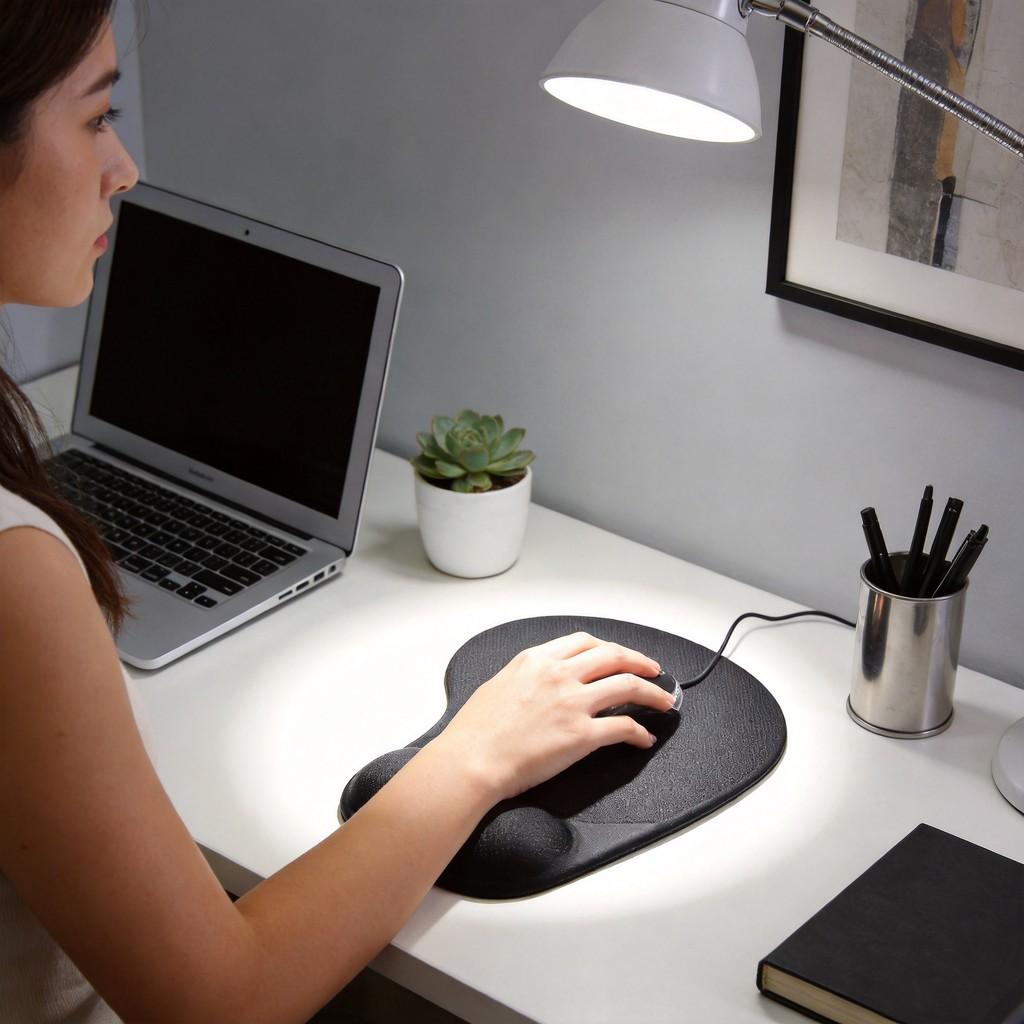 Ergonomic Gel Wrist Rest Mouse Pad For Pc And Mac With Nonslip Base