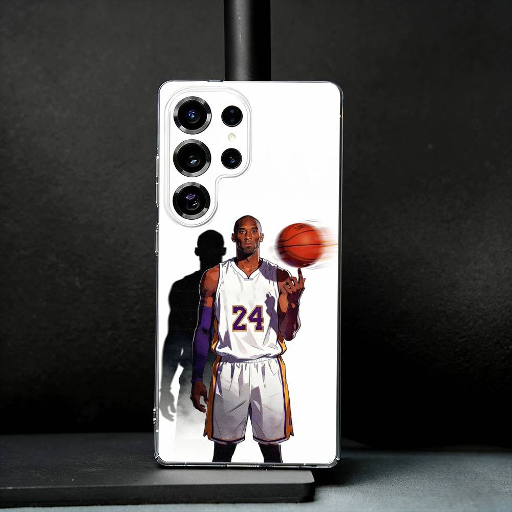 Basketball K-Kobe B-Bryant 24 Phone Case For Samsung S25,S24,S21,S22,S23,S30,Ultra,S20,Plus,Fe,Note,10,9,5G Transparent Cover